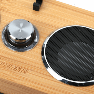 Hifi tre bằng gỗ Bluetooth BT không dây nhỏ cầm tay loa có thể sạc lại trang trí nhà màu xanh răng loa với FM Đài phát thanh - Product Image 3