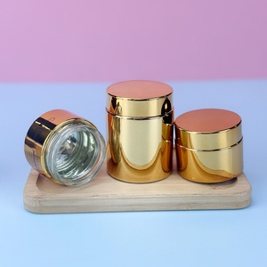 Luxury Glass Skincare Cosmetic Cream Jar 5ml 10ml 1oz 30g 50g 100g 200g Silver Gold Glass Jar with Lid - Product Image 6