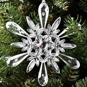 Fait à la main acrylique cristal Transparent flocon <span class=keywords><strong>de</strong></span> neige ornement arbre <span class=keywords><strong>de</strong></span> noël scènes <span class=keywords><strong>de</strong></span> mariage suspendus décoration <span class=keywords><strong>Photo</strong></span> <span class=keywords><strong>boule</strong></span> <span class=keywords><strong>de</strong></span> noël - Product Image 4