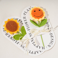Bouquet de tournesols au crochet faits main, fleurs artificielles en polyester, longue durée, cadeau personnalisé pour la remise des diplômes, Pâques, la fête des enseignants