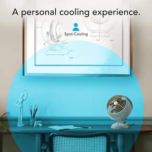 Ventilador <span class=keywords><strong>Vornado</strong></span> VFAN Mini, Clásico, Vintage, Retro, de Metal, Circulador de Aire, de Escritorio, de Noche, 2 Velocidades Ajustables, Inclinación, Silencioso, Verde - Product Image 4