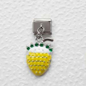 Pulsera Elástica DIY con Módulos Italianos, Colgante de Cereza y Piña, de Acero Inoxidable Dorado, con Dijes Clásicos Italianos, Éxito de Ventas Transfronterizo - Product Image 4