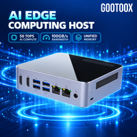 Mini PC de calcul IA à la périphérie (Edge Computing) 50 TOPS, mémoire unifiée LPDDR5 jusqu'à 64 Go, Moore Threads, GPU, NPU, Ubuntu, boîtier d'inference LLM local