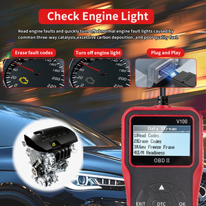 Nhà Máy Giá V100 OBD2 máy quét phổ xe kiểm tra động cơ lỗi mã đọc Vật liệu Tốt động cơ phân tích chẩn đoán Máy quét - Product Image 6