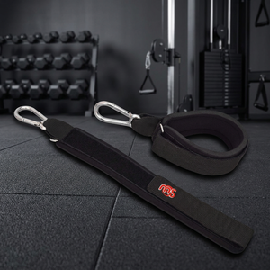 Accessoires d'équipement de fitness MAS, sangles de cheville pour la musculation, hommes et femmes - certifiés ISO 9001/CE, polyester/nylon/néoprène/caoutchouc - Product Image 2