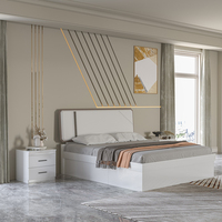 Lit de rangement king size Mobilier complet pour chambre Design moderne Mobilier Whitehome Ensemble pour chambres