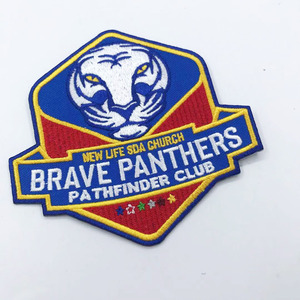 แผ่นปักลายหัวเสือสำหรับชมรม Pathfinder ป้ายปักลาย<span class=keywords><strong>เสือ</strong></span>ดำแบบกำหนดเอง ขายส่งแผ่นปักสำหรับชุดทีม - Product Image 1