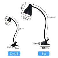 Petite lampe de table Led Lampe de table de lecture Lampe réglable Étude USB pliable Clip Lit Flexible Lampe de bureau