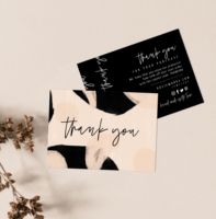 Carte de remerciement personnalisée style artisanal avec gaufrage et dorure à chaud, en papier, pour cadeaux, mariages, vente en gros