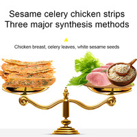 Friandises pour chiens à la saveur de poulet au sésame et au céleri ou au poulet au fromage et aux algues, formule personnalisée, marque privée OEM