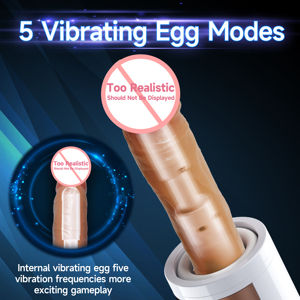 Gode vibrateur télescopique mains libres automatique chauffant à distance pour femmes - Product Image 2