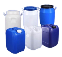 Prix d'usine, vente chaude, nouvelle conception, fûts en plastique HDPE blancs et bleus vides de grande capacité pour huile, Bangladesh
