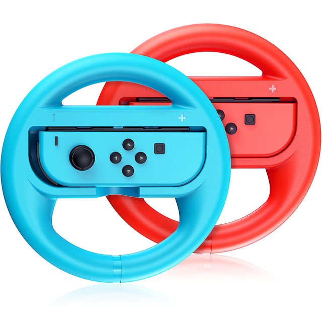 2 Pack Steering Wheel for Nintendo Switch Compatible with Switch JoyCon Controller