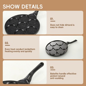 Modern Design Smiley Motif Fried Egg Pancake <b>Pan</b> <b>Nonstick</b> Metal Mould Maker for Kids Kitchen Tool - Product Image 6