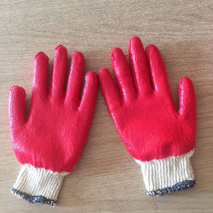 Gants de sécurité vietnamiens en caoutchouc anti-coupure et antidérapants, revêtement en latex de coton réutilisable, protection des mains pour le jardinage - Product Image 1