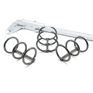 YIWANG Metal Plated Black Nickel A5 3 Ring Binder <b>Clip</b> Paper File Folder - Product Image 2