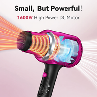 Sèche-cheveux électrique professionnel de salon, moteur BLDC 110000 tr/min, haute vitesse, ionique, diffuseur compact, utilisation en camping-car, température constante