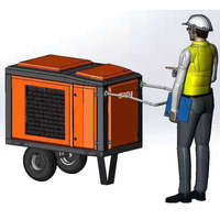Mini pompe portative de compresseur d'air de vis à roues de lumière de moteur à essence de plongée d'essence à haute pression à vendre