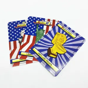 Diseños de juego de cartas de solitario de dinero multijugador impresos personalizados Popular Crazy Fun Dollar Yellow Game Cards