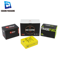 Boîte d'emballage rectangulaire en carton recyclable pour capsules de café K-cup, 12 ou 24 dosettes, en carton couché pour boissons
