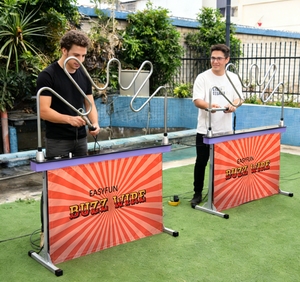 EASYFUN Jeu de défi de dextérité électrique de qualité commerciale, personnalisable, pour fête foraine, avec fil électrique à déclenchement rapide et sonnerie, jeu de la main stable - Product Image 2