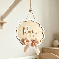 Cartes de jalons de développement pour nouveau-nés de 15 cm, gravure peinte, annonces de naissance, décoration de chambre de bébé, cadeau de naissance, tableau de lettres avec ruban