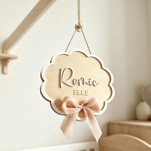 Cartes de jalons de développement en bois pour nouveau-né de 15 cm, gravées et peintes, pour annonces de <span class=keywords><strong>naissance</strong></span>, décoration de chambre de bébé, <span class=keywords><strong>cadeau</strong></span> de <span class=keywords><strong>naissance</strong></span>, tableau de lettres avec ruban - Product Image 5