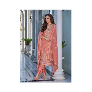 Trabajo de bordado pesado Salwar Kameez Traje paquistaní con pantalón largo Traje pakistaní para ropa de fiesta de boda a precios al por mayor - Product Image 1