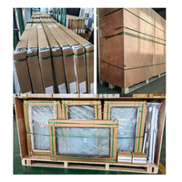 Ventana Abatible de Madera de Alta Seguridad a Precio de Fábrica, Ventana Abatible de Acero Inoxidable para Uso en Hoteles, Ventana de Madera y Aluminio para Casa Pasiva