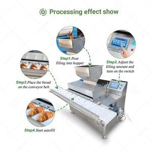 Bánh Mì phụ <span class=keywords><strong>Biscuit</strong></span> tiêm bánh rán điền vào máy Croissant Hướng dẫn sử dụng với kem - Product Image 4