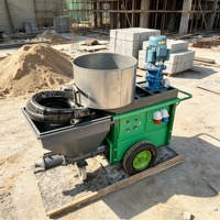 Machine à plâtrer murale portable avec fonction de transport facile pour les petites opérations de chantier