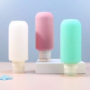Empty Silicone Transparent Pink 250ml Custom Large 200ml Refillable Skincare Cosmetic Body <b>Lotion</b> Shampoo Bottles for Packaging - Product Image 1