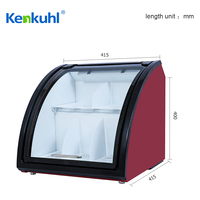 Kenkuhl Kleiner Tischkühlschrank für Schokolade mit Mechanischer Temperaturregelung Mini-Schokoladenkühlschrank Kühlvitrine