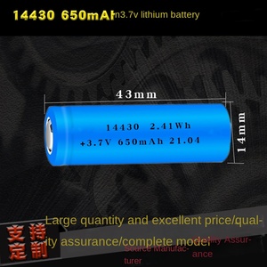แบตเตอรี่โซลิดสเตตแบบชาร์จได้ 14430 3.7V 650mAh รูปทรงกระบอก พร้อมแคโทด LiCoO2 500 รอบการใช้งาน สำหรับระบบไฟฟ้า - Product Image 3