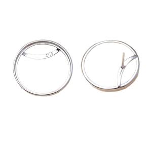 Componentes de Joyería de Plata S925 Wenchi DIY Pearl 20.320.72121.321.722, Superficie Lisa, Borde Simple, Marbella, Mango Hueco - Product Image 5