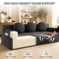 Bestseller Dunkelgraue Moderne Cloud-Couch 180 cm Breit Tiefe Sitzfläche für Kompakte Wohnungen