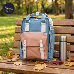 Mochila Escolar Oxford HM para Niñas, Ligera, con Cierre de Cremallera, Estilo Clásico, Informal, para Portátil, Unisex, Impermeable, de Poliéster Resistente para Uso Diario - Product Image 4