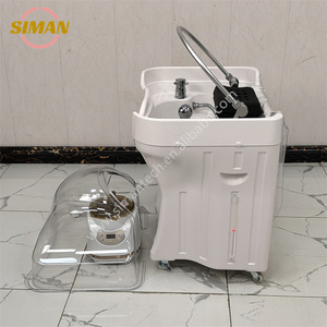 Fauteuil de coiffure Siman Fashion avec bassin de lavage capillaire à circulation d'eau constante, amovible, et lumière à sept couleurs - Product Image 4