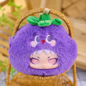 Llavero de peluche con diseño de pato y frutas frescas en bolsa con cierre, set de 6 muñecos lindos, juguete unisex para jóvenes - Product Image 4