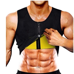 Corset de fitness pour hommes européens et américains Sweat-shirt Shapewear Zipper Vest Fitness Suit - Product Image 2