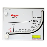 Manometer Tekanan Diferensial IVANPER QPM11 Mark II Red Oil Stainless Steel 700 Pa untuk HVAC, Filter Udara, dan Saluran Tekanan
