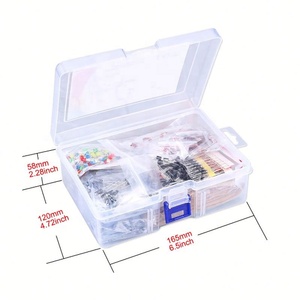 Kit de 6 tipos de componentes: Resistencias, condensadores de electrolisis, triodos, diodos, LED To-92, componentes electrónicos mixtos para reparación y experimentación DIY - Product Image 4