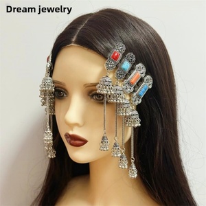 Zoryn Kamishiro Horquilla para el pelo con borla de campanilla de viento, de aleación, tipo pico de pato, vintage, con incrustaciones de diamantes y galvanizada - Product Image 5