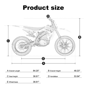 Motocicleta Todoterreno Eléctrica de 72v 50ah con Motor sin Escobillas para Adultos, Superventas - Product Image 5