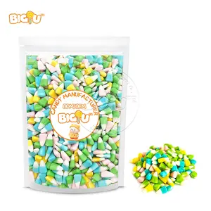 Sweet And Fruity Peppermint Flavored Wholesale Custom Colorful Cube-Shaped Corn Candy Mixed Fruit Flavor