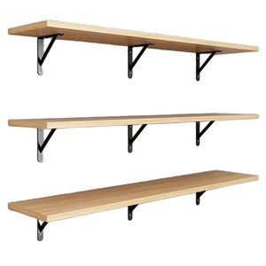 <b>Wall</b> <b>Mounted</b> Wooden <b>Shelves</b> Natural Wood Color Rectangle Shape For Living Room Storage Neatening <b>Wall</b> Bookshelves - Product Image 2
