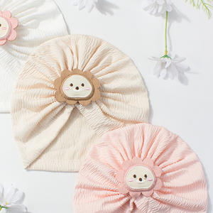 Neue süße weiche Baby mütze einfarbig Komfortable wind dichte Baby Fontanelle Schutz hut Kinder zubehör - Product Image 3