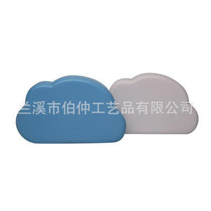 Balle à pression en plastique blanche et bleue, jouet sensoriel pour usage éducatif - Product Image 4