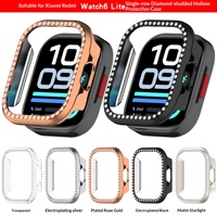 Coque PC ultra-fine avec découpe électroplaquée pour Redmi Watch 6 Lite, protection légère et résistante aux chocs, demi-couverture