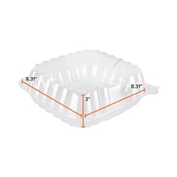 Conteneur alimentaire à clapet transparent jetable en PS de qualité alimentaire, prix usine, pour l'emballage de fruits frais, personnalisable